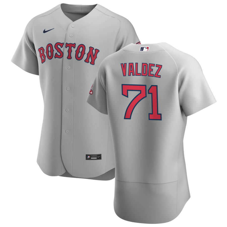 Boston Red Sox 71 Phillips Valdez Men Nike Gray Road 2020 Authentic Team MLB Jersey